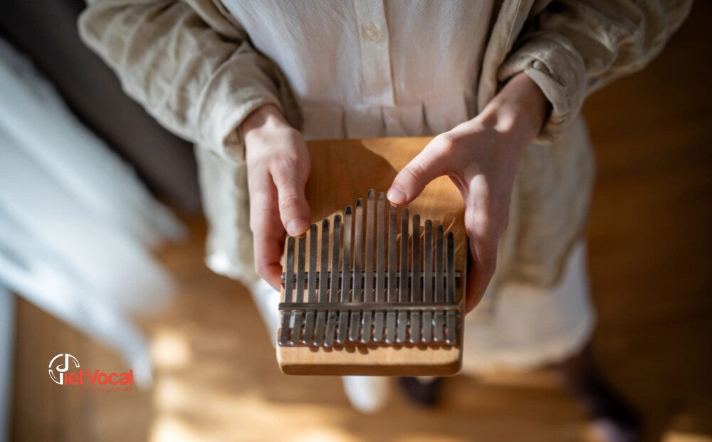 alt text: Một người đang chơi đàn kalimba