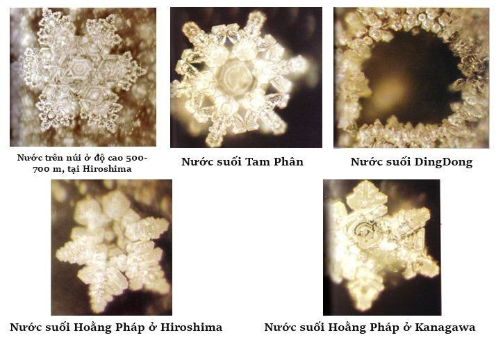 Hình ảnh tinh thể nước ở các suối
