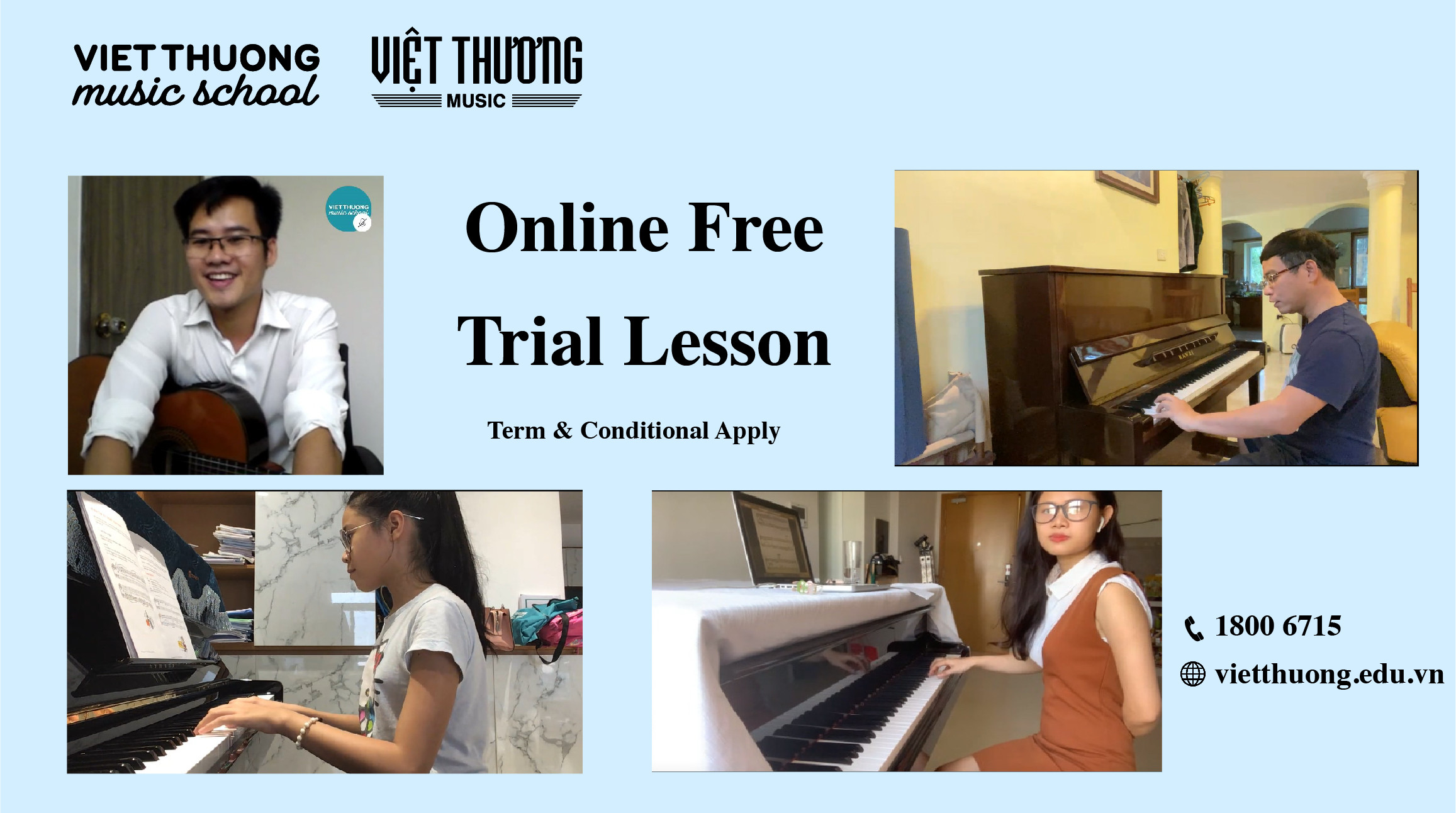 Online Free Trial Lesson- Thử học đàn Online Miễn Phí 1 kèm 1 với giáo viên Việt Thương